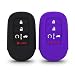 Autobase Silicone Key Fob Cover for 2022 2023 2024 2025 2026 Honda Civic Accord HRV CRV Sport SI EX EXL Touring 2026 Car Accessory Key Protection Case 2 Pcs Black and Purple - Image 2