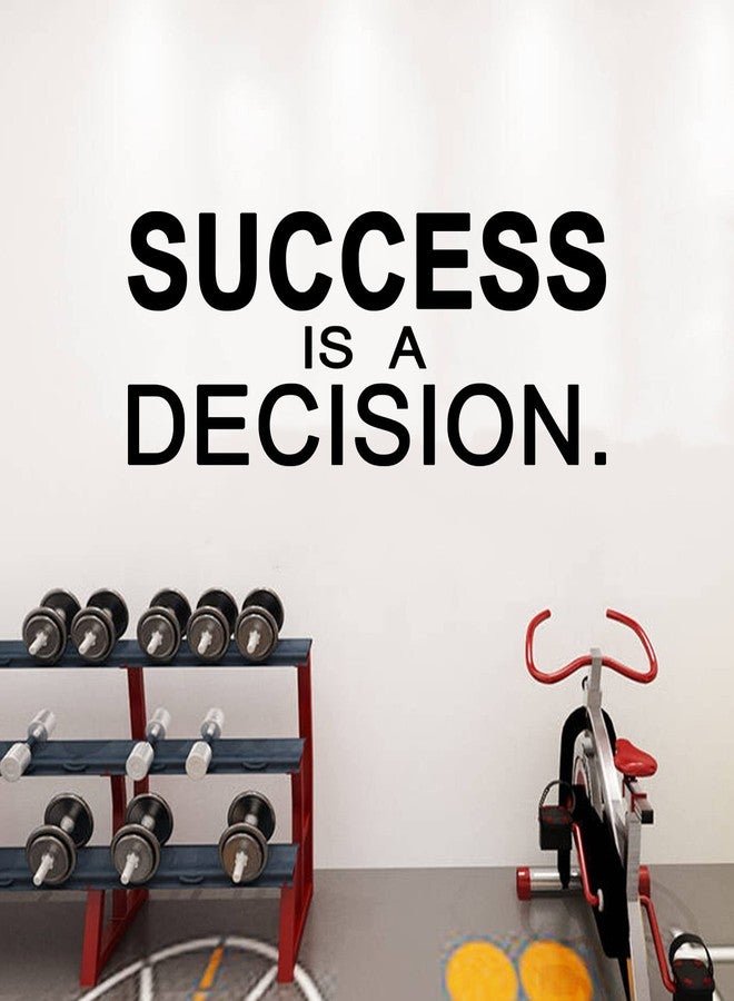 SEATUNE Wall Sticker, Inspirational Wall Decals, (Easy to Apply), Vinyl Wall Decor Art Quotes Motivational Gym Office School Classroom Living Room Bedroom Dorm Sayings Words Sign, Success is A Decision 23"X9" - Image 1
