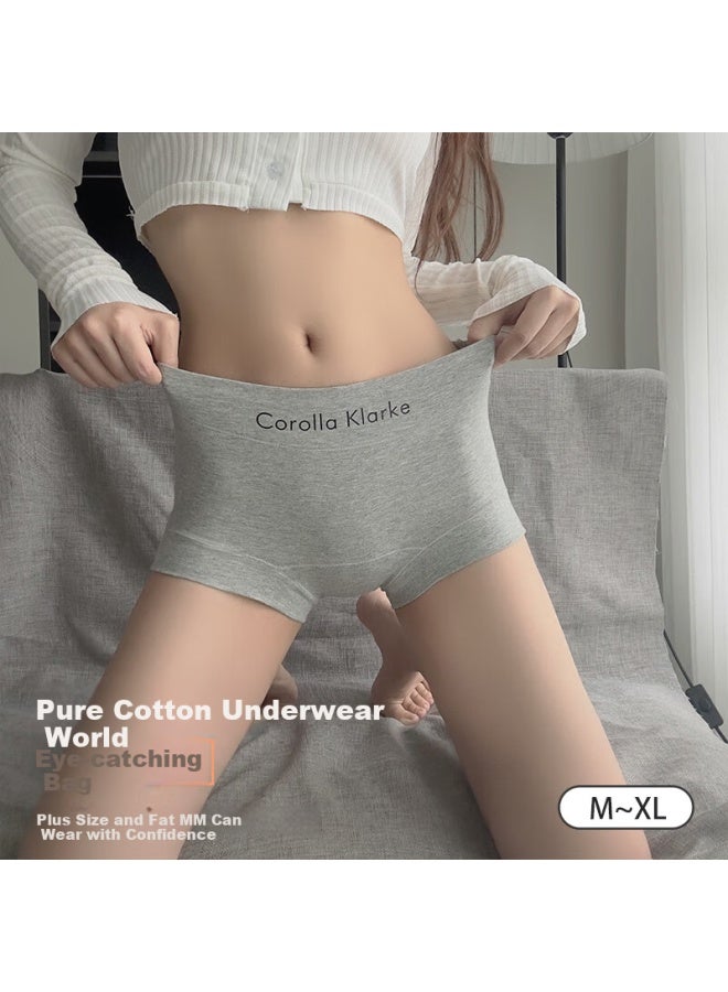 Urban Beauty Women's Cotton Antibacterial Crotchless Girl's Panties Seamless Mid-waist Women's Underwear 2-pack - Image 2