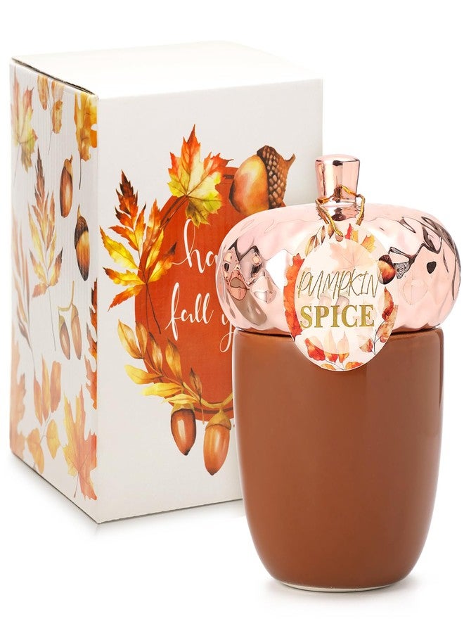 KORMMCO Thanksgiving Scented Candle, Pumpkin Spice Scented Candle, 6OZ Acorn Shaped Candles, Ceramic Jar Candles, Autumn & Thanksgiving Gift, Cozy Home Gift - Image 1
