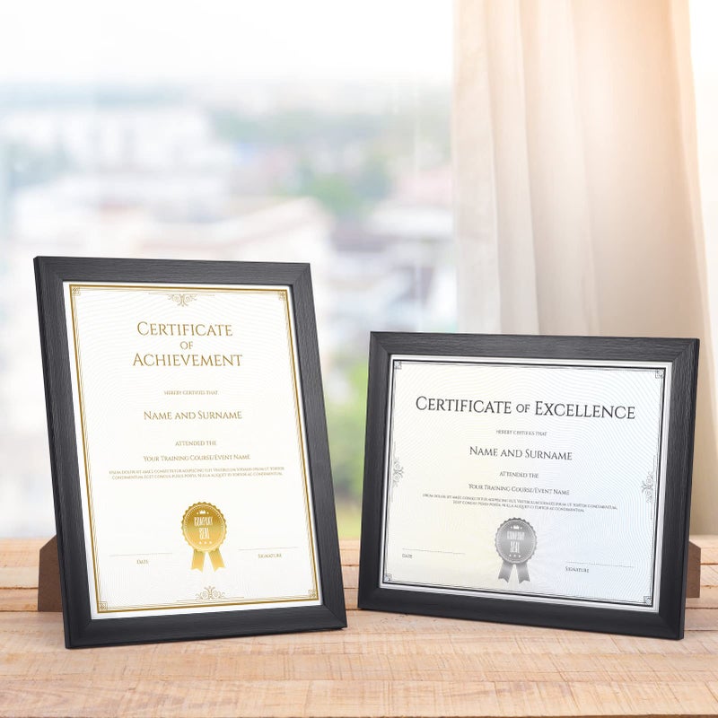 Giftgarden Black 8.5x11 Picture Frame Set of 12, Multi 8.5 x 11 Frames Bulk for Award Certificate Document Diploma, Wall or Tabletop Display - Image 3