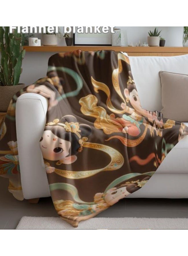 عام بطانية رقيقة من الفانيلا (حرارة ومريحة، ومناسبة للنوم واستخدام اللعبة والغبار والرمل) 150 سم * 200 سم - 611 - Image 4