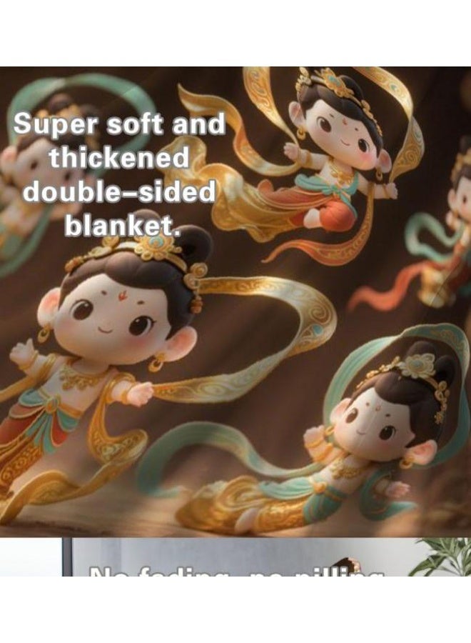 عام بطانية رقيقة من الفانيلا (حرارة ومريحة، ومناسبة للنوم واستخدام اللعبة والغبار والرمل) 150 سم * 200 سم - 611 - Image 5