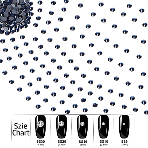 LPBeads 2000 Pieces SS20 Montana Hotfix Rhinestones Flatback Round Crystal Glass Rhinestones Gems for Crafts Nail Face Art Clothes Shoes Bags DIY - Image 3