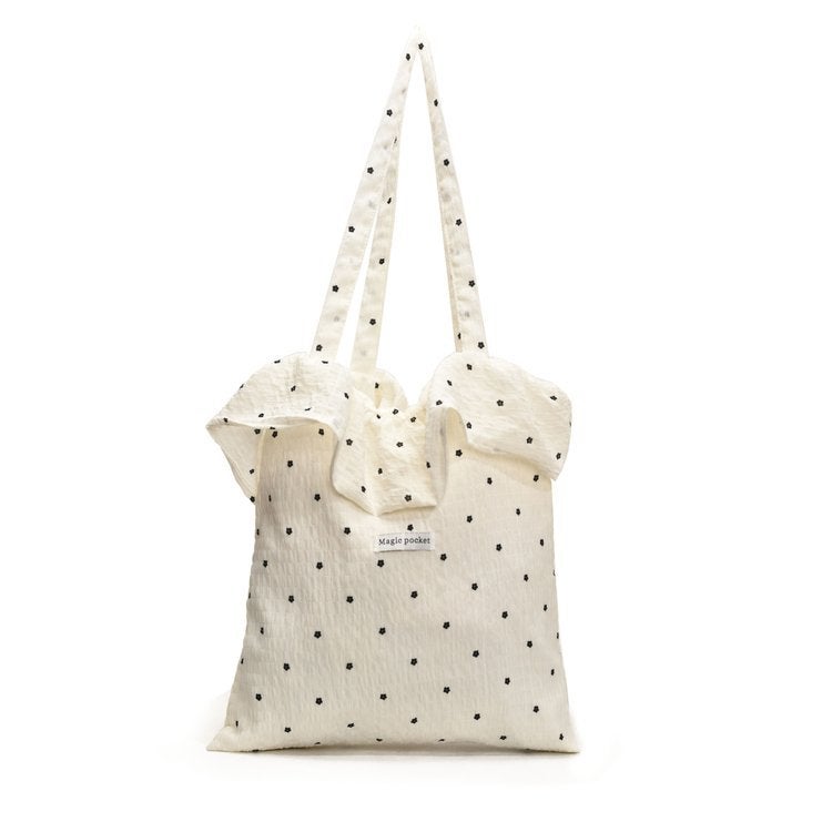 Spring New Fresh Chiffon Shoulder Bag Cute Ruffled Women'S Bag Fashion Large Capacity Class Commuter Bag - Image 1