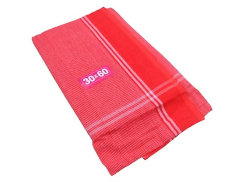 chini RAMSAGAR Gamcha Red Colour Red Towel 100 Cotton Gamcha for Pooja and Religious Purpose Gamcha Saafi Soft and Smooth 3 - Image 1