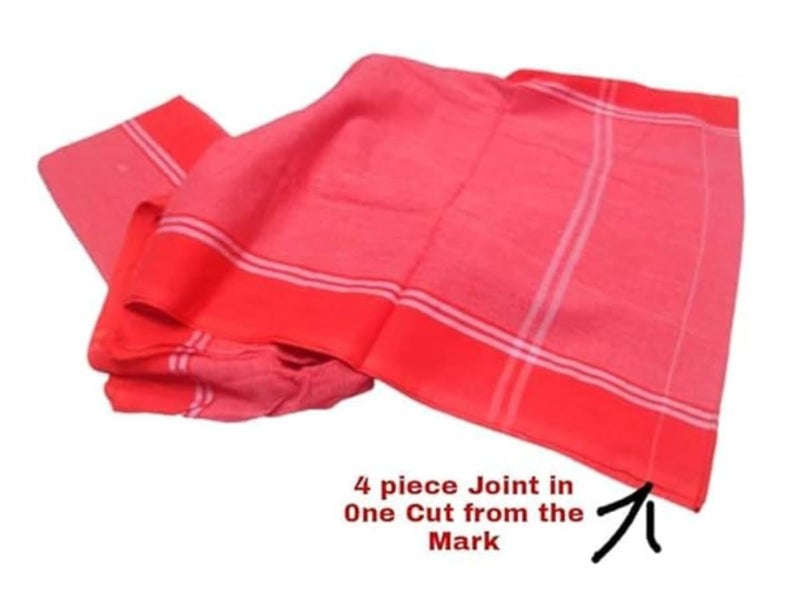 chini RAMSAGAR Gamcha Red Colour Red Towel 100 Cotton Gamcha for Pooja and Religious Purpose Gamcha Saafi Soft and Smooth 3 - Image 4