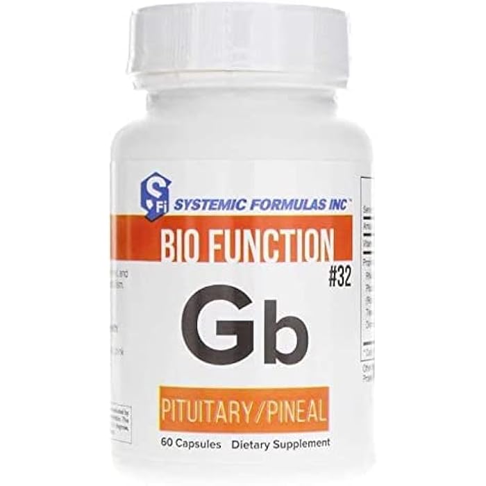 Systemic Formulas #32 Bio Function Gb Pituitary/Pineal 60 Capsules. Supports Mental Clarity and Focus and Normal circadian Rhythms. - Image 1