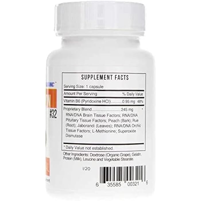 Systemic Formulas #32 Bio Function Gb Pituitary/Pineal 60 Capsules. Supports Mental Clarity and Focus and Normal circadian Rhythms. - Image 2