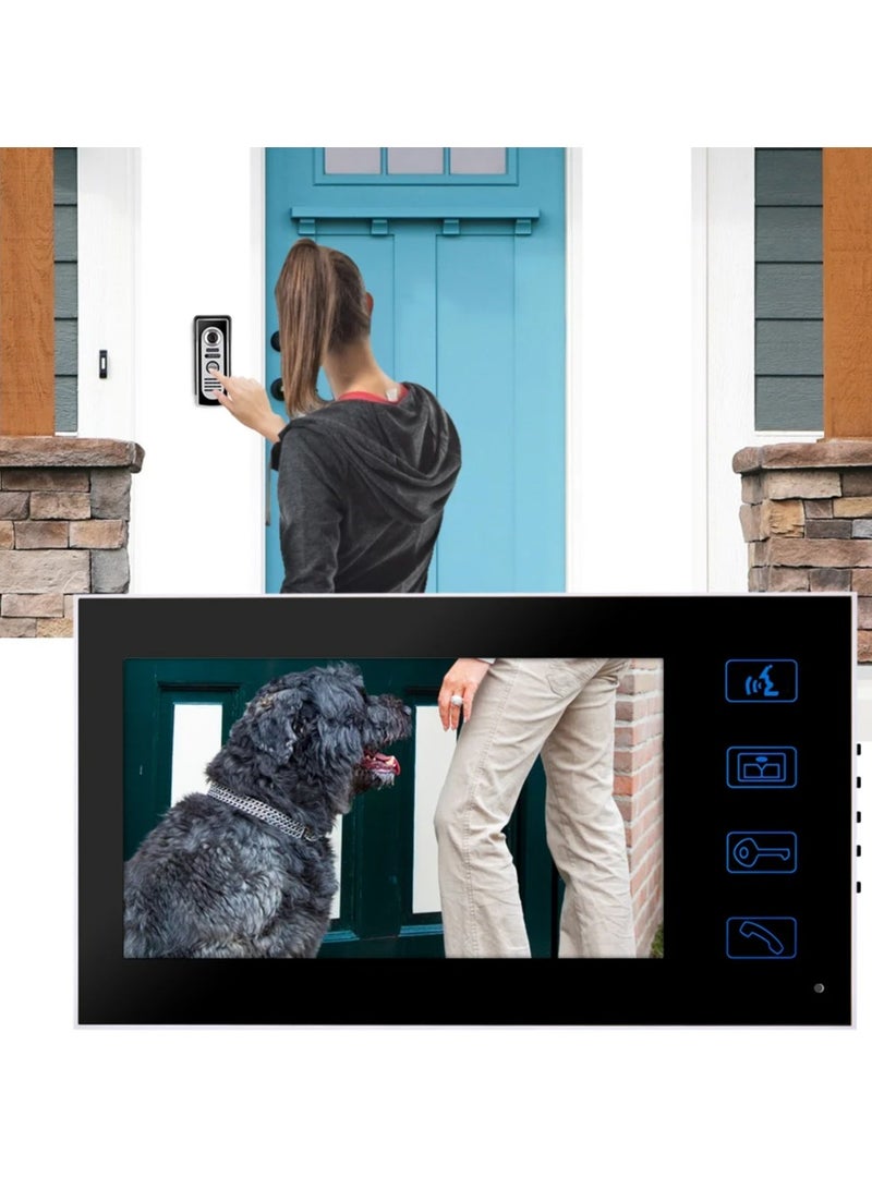 Wired Waterproof Video Doorbell with IR Camera & Monitor with 2 x 7" Screen, 110-240V - Image 2
