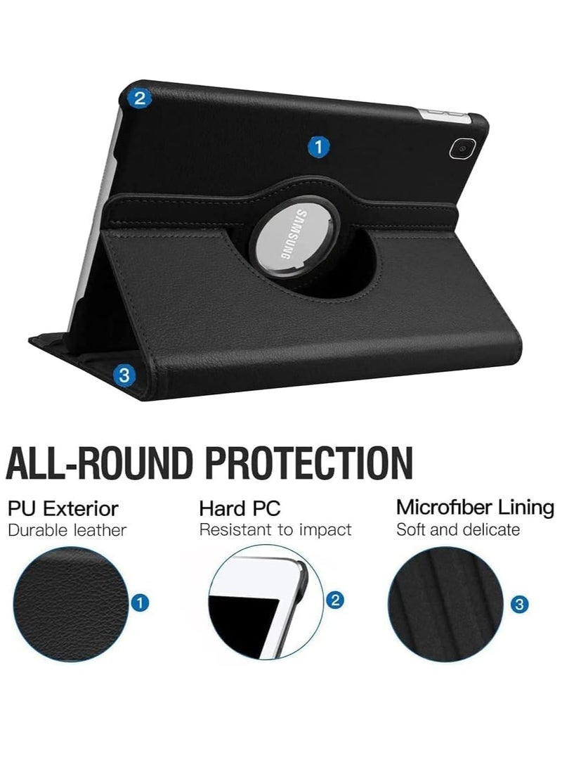 ELTRAZONE Galaxy Tab A9 Case - 360° Rotatable Tablet Cover for Samsung Galaxy Tab A9 8.7 Inch (2023, SM-X200/SM-X205/SM-X207) - PU Leather Protective Cover with Auto Wake/Sleep - Black - Image 2