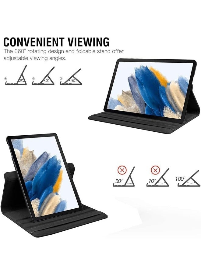 ELTRAZONE Galaxy Tab A9 Case - 360° Rotatable Tablet Cover for Samsung Galaxy Tab A9 8.7 Inch (2023, SM-X200/SM-X205/SM-X207) - PU Leather Protective Cover with Auto Wake/Sleep - Black - Image 3