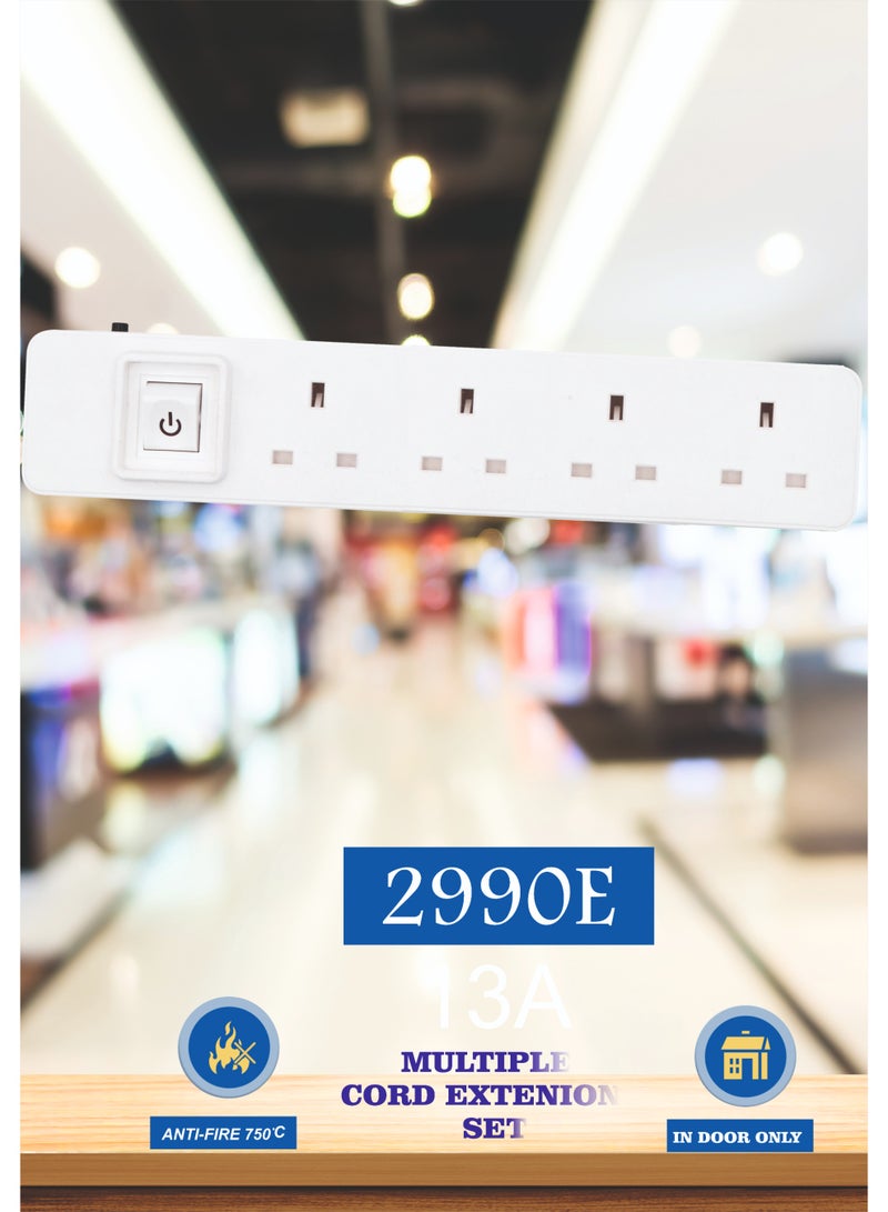 MOVAL Power Extension Cord 5m | 4 Socket Power Strip | Heavy Duty Extension Lead | Multi Plug Extension Cable for Home & Office - Image 3