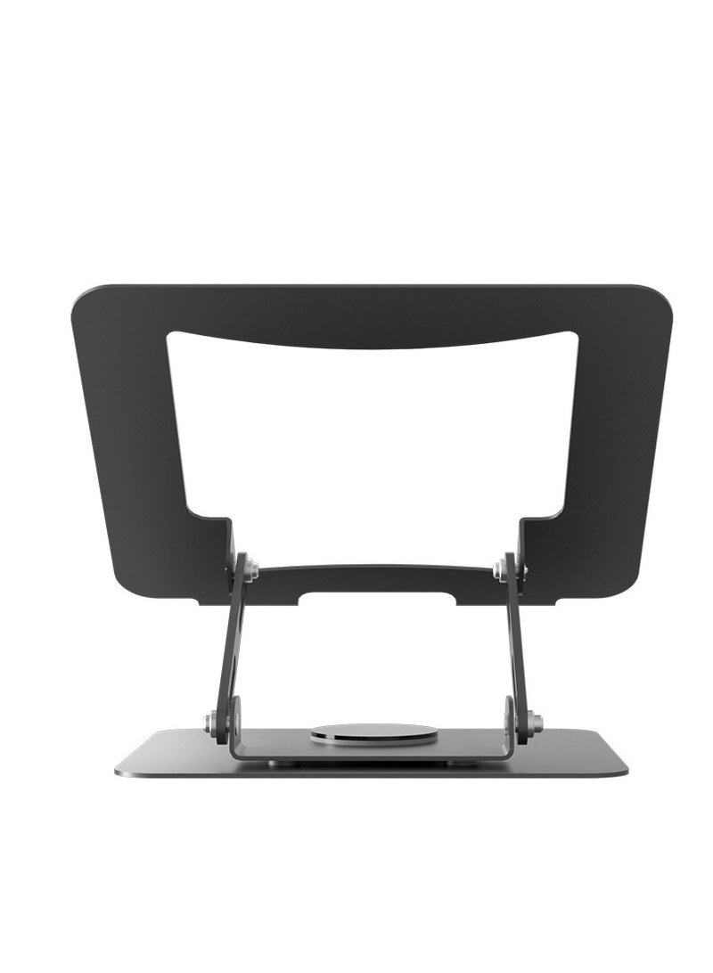 Oregon 360 Degree Metal Laptop Folding Stand Tablet Mobile Phone Desktop Lifting Height Enhancing Heat Dissipating Swivel Stand Colour: Black - Image 3