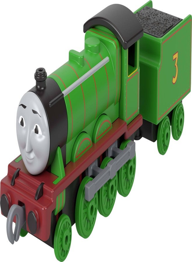 Thomas & Friends by Fisher-Price Train, Large Push-Along Die-Cast Henry Engine & Cargo Car from The Classic & All Engines Go Series, for Preschoolers - Image 1