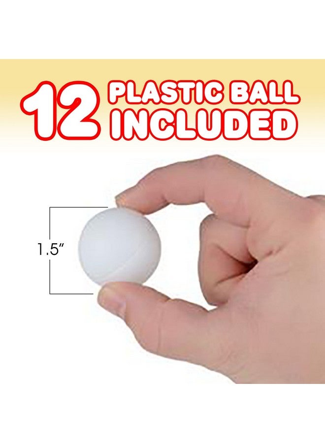Gamie Gamie Bucket Ping Pong Ball Game Includes 9 Metal Buckets, 12 Balls, and 1 Number Sticker Sheet - Fun Party Activity for Kids and Adults, Great Idea for Kids  - Image 3