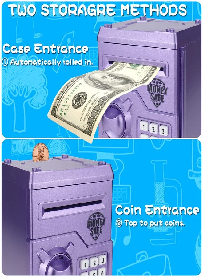 TOPBRY Kids Electronic Piggy Bank Safe Toy for 3-14 Year Old Boys and Girls (Purple) - Image 3