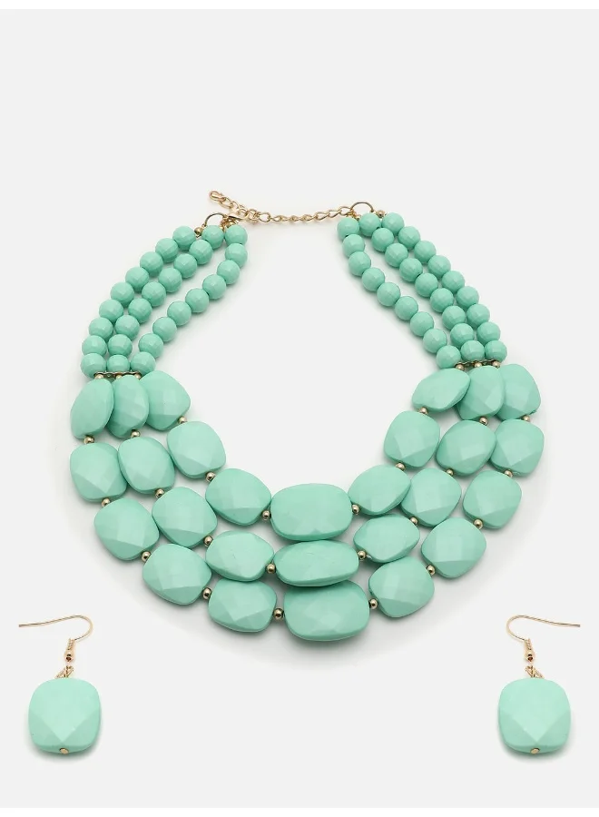 SOHI Trendy Beaded Artificial Jewellery Set