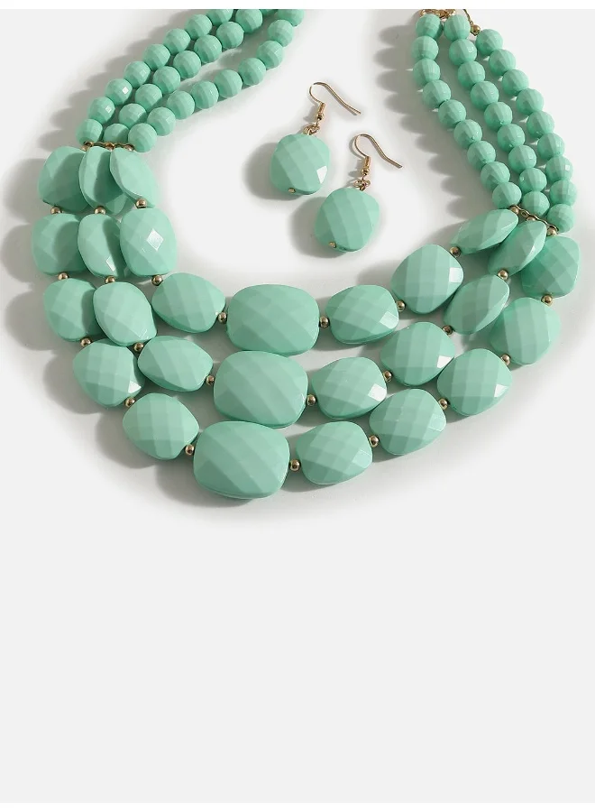 SOHI Trendy Beaded Artificial Jewellery Set