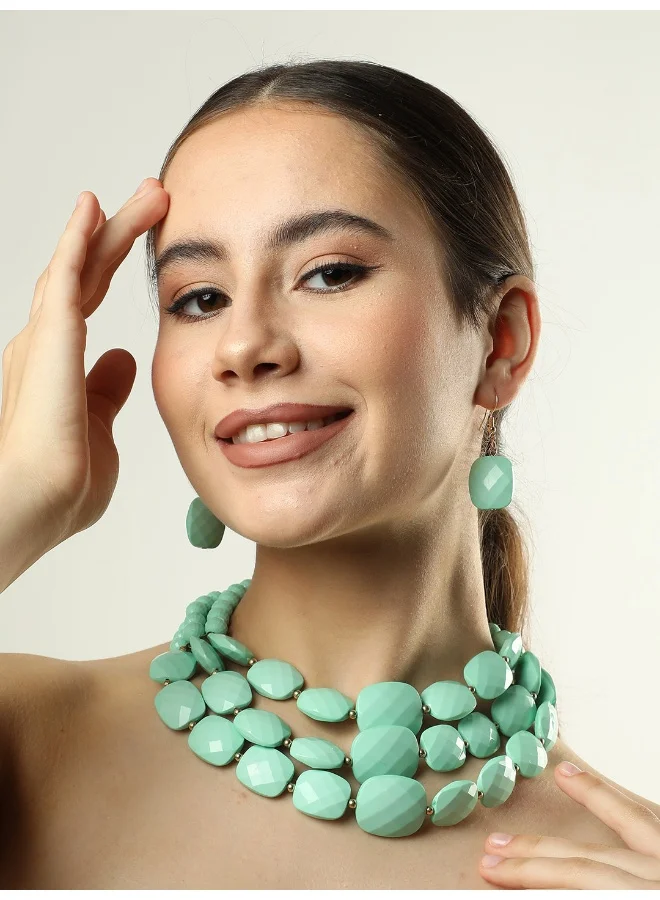 SOHI Trendy Beaded Artificial Jewellery Set