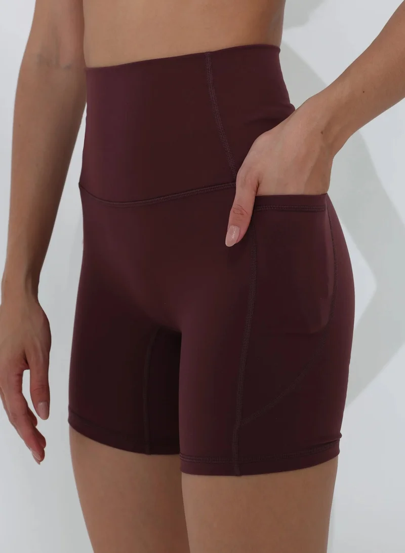 Mohuki Reddish Brown Olivia Side Pocket Short for Women | Best Price UAE
