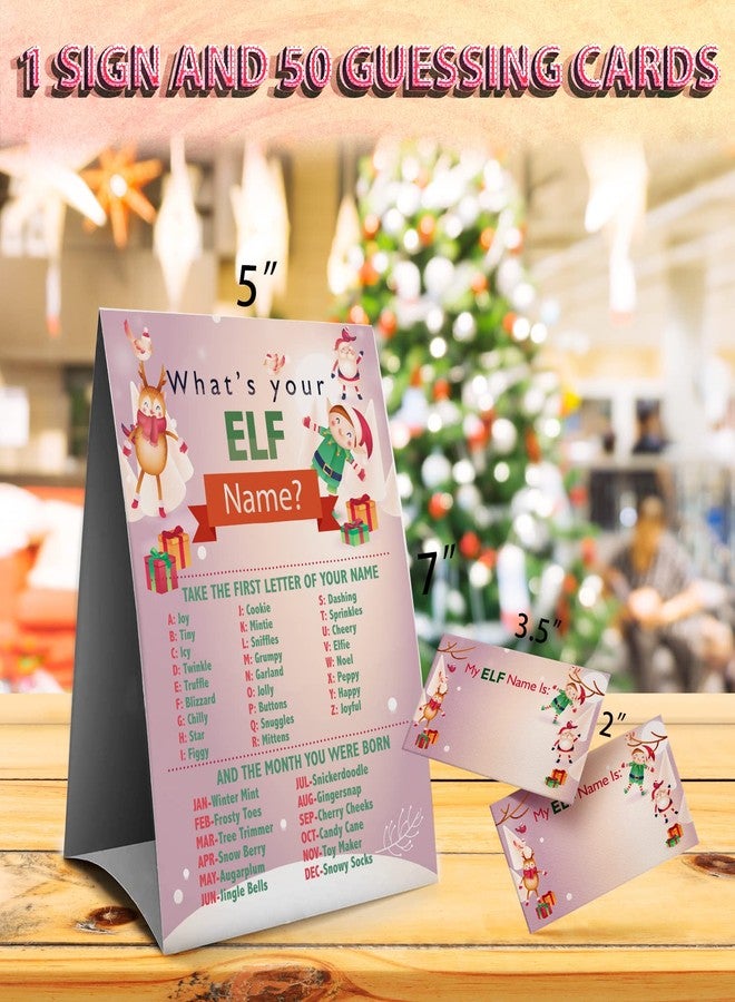 Muruseni Christmas Games Sign - What's Your Elf Name Game, Christmas games for families, Christmas Party Games, Holiday games（24C） - Image 3