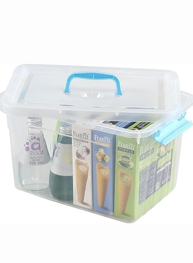 A TO Z Multipurpose Transparent Lockable Lid Storage Box: Organize, Protect, Save Space & Declutter, Spacious & Stackable for Home & Office, Modern Storage Solution,9 Ltr,(28x19x16) cm - Image 1
