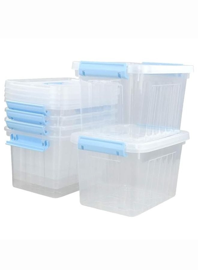 A TO Z Multipurpose Transparent Lockable Lid Storage Box: Organize, Protect, Save Space & Declutter, Spacious & Stackable for Home & Office, Modern Storage Solution,9 Ltr,(28x19x16) cm - Image 5
