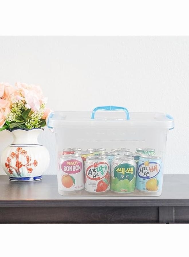 A TO Z Multipurpose Transparent Lockable Lid Storage Box: Organize, Protect, Save Space & Declutter, Spacious & Stackable for Home & Office, Modern Storage Solution,9 Ltr,(28x19x16) cm - Image 3