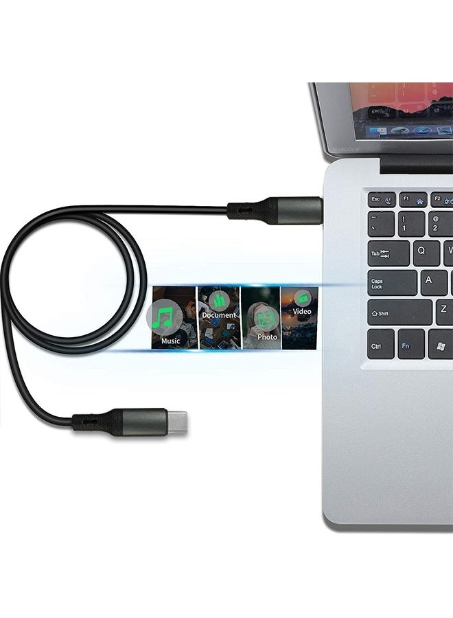 Fast USB-C to USB-C Cable Premium Braided Fast Charging and Data Transfer, PD Supported 1m - Image 4