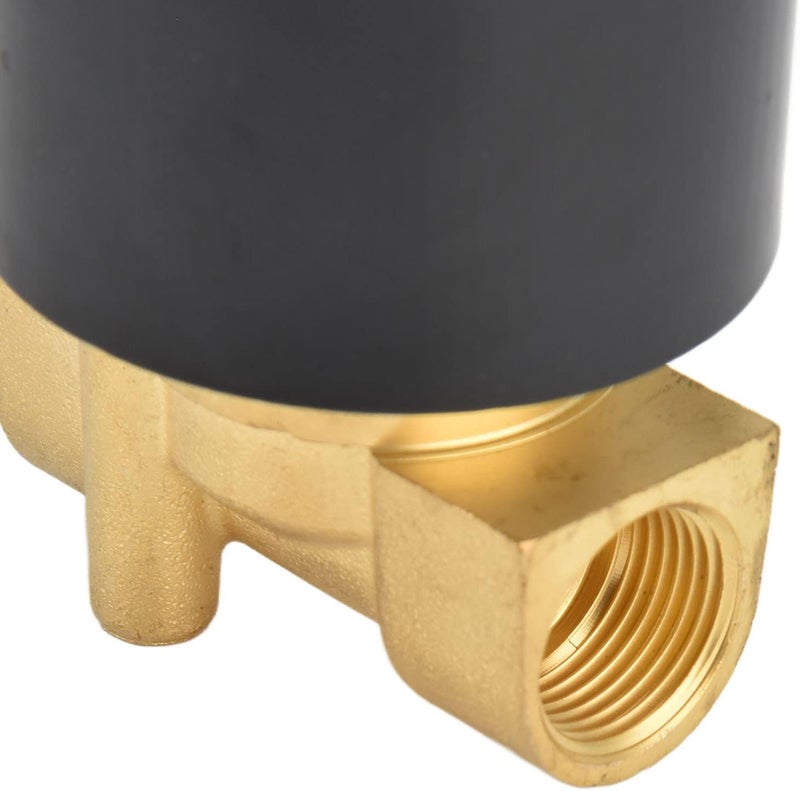 2W - 040-10 صمام كهرومغناطيسي من البرونز، نوع مغلق بشكل افتراضي، تصميم حجابة عمل مباشر للماء والهواء والزيت، مع إمكانية التغلب اليدوي، للاستخدام في الأتمتة الصناعية (DC12V) - Image 2