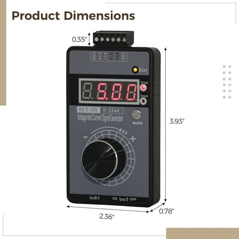 Advanced Handheld Voltage/Current Generator, Lithium-Powered, 0-10V/5V ±10V/5V, 0-20Ma/4-20Ma, Ideal for PLC, Testing, and Motor Control - Image 5