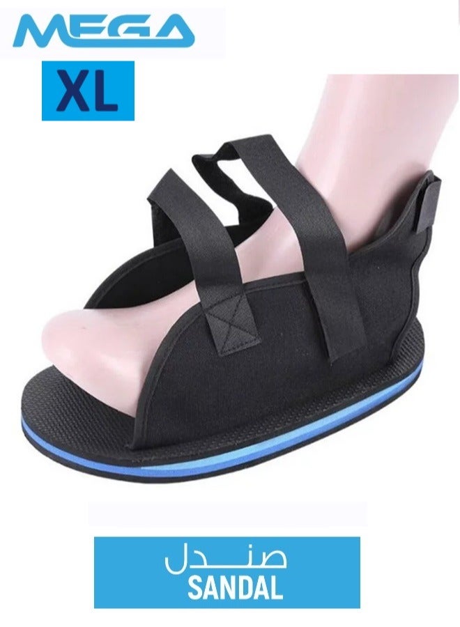 MEGA Post Op Shoe Plaster Cast Shoe Medical Open Toe Foot Protection Cast Boot Recovery Gypsum Shoe for Injury Sprained Ankle (XL) - Image 1