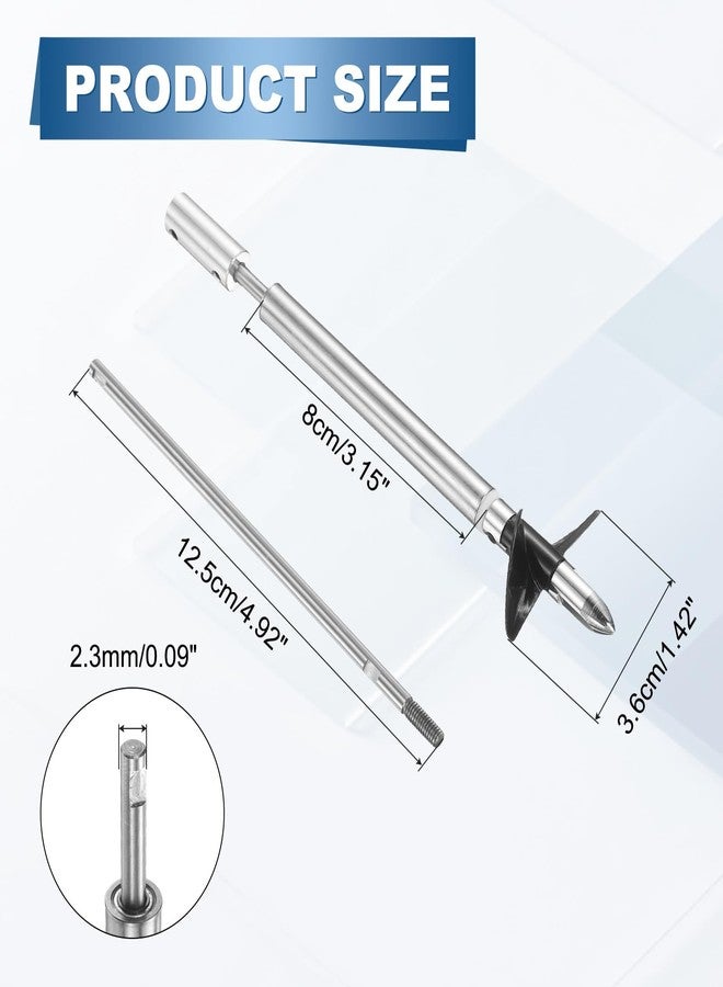 MECCANIXITY Drive Shaft Two Propeller and Coupling Joint for RC Boat Coupler Assemble Kit, L12.5cm Shaft, L8cm Sleeve, D3.6cm Two Propeller, Fit for 2.3mm Motor Shaft - Image 2
