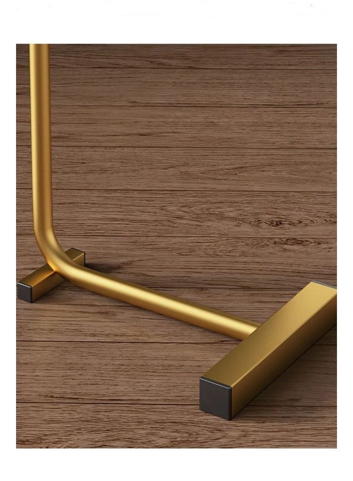 إجنايت طاولة جانبية مقعرة ذات سطح أسود محكم + إطار ذهبي للديكور المنزلي - Image 2