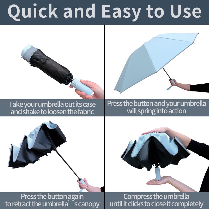 Baodini Upf 50+ Uv Umbrella Protection Sun Reverse Compact Umbrella For Rain Automatic Inverted Windproof Umbrella - Image 5