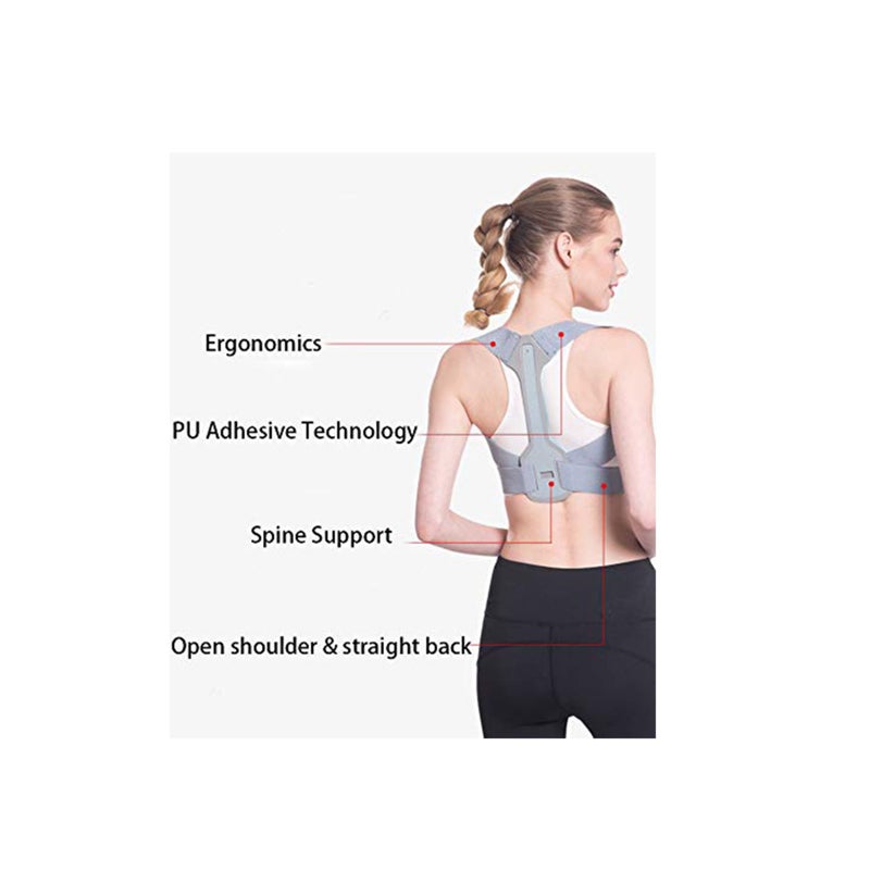 Barakah Back Support Posture Corrector Back Brace Posture Corrector for Women Men Fully Adjustable Back Brace Comfortable Posture Support for Back Neck and Shoulder Relief - Image 2