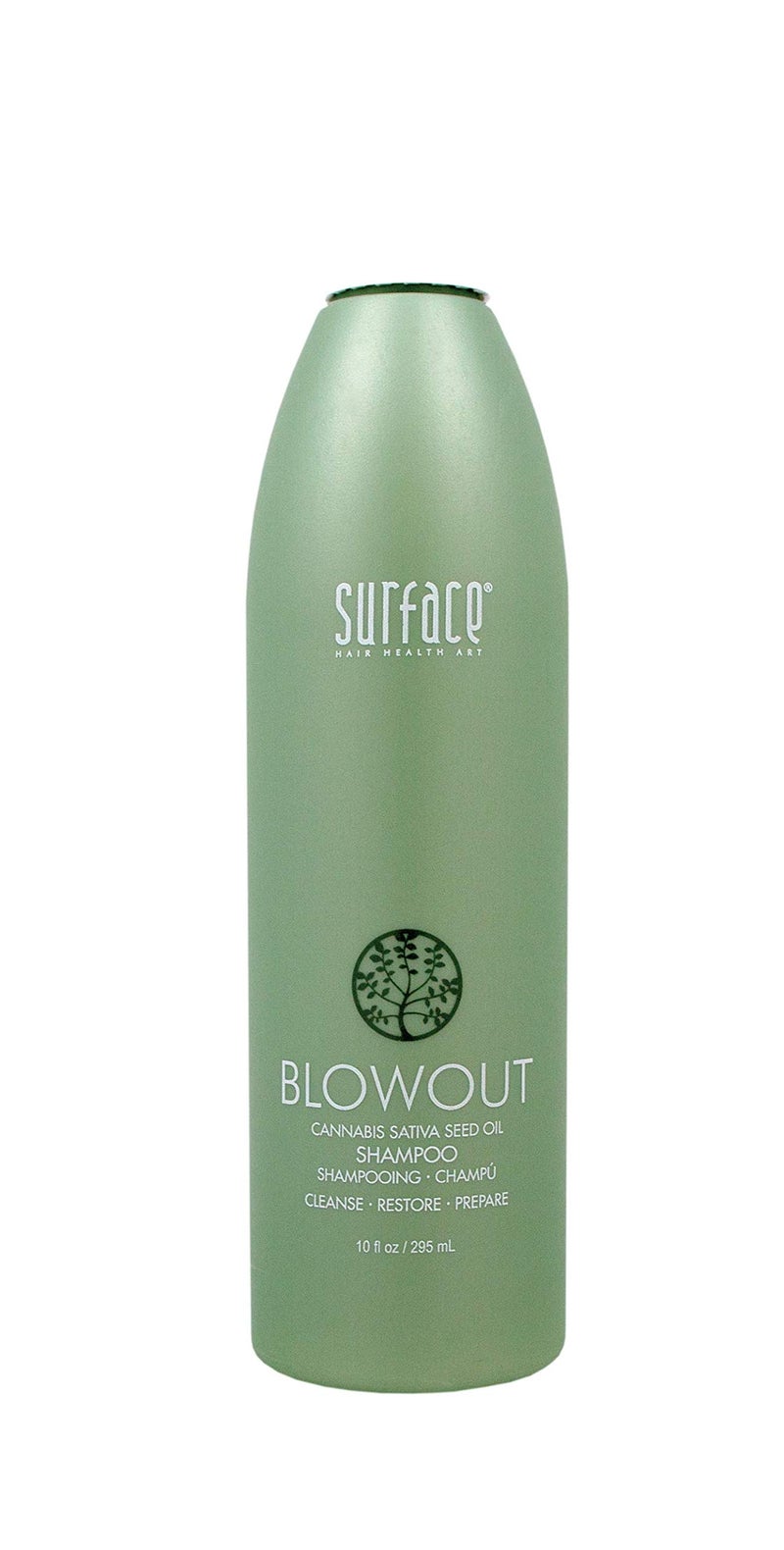 Surface Hair Blowout Shampoo for Women and Men, Organic Conditioner and Heat Resistant Hair Style Protector with Babassu Oil 10 FL. Oz.