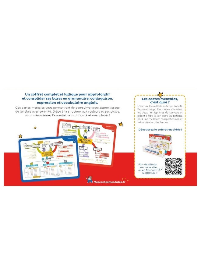 J'apprends l'anglais autrement - Niveau renforcé: 80 CARTES MENTALES pour approfondir et consolider - Image 3