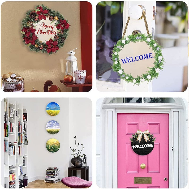 BerryBox ألواح MDF دائرية مقاس 12 × 12 بوصة للفنون والحرف، أوراق MDF دائرية خشبية لأعمال الحرف، قصاصات MDF DIY بسماكة 3 مم (4) - Image 5