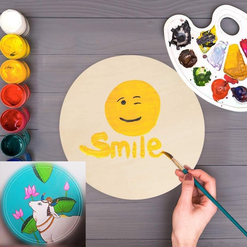 BerryBox ألواح MDF دائرية مقاس 12 × 12 بوصة للفنون والحرف، أوراق MDF دائرية خشبية لأعمال الحرف، قصاصات MDF DIY بسماكة 3 مم (4) - Image 3