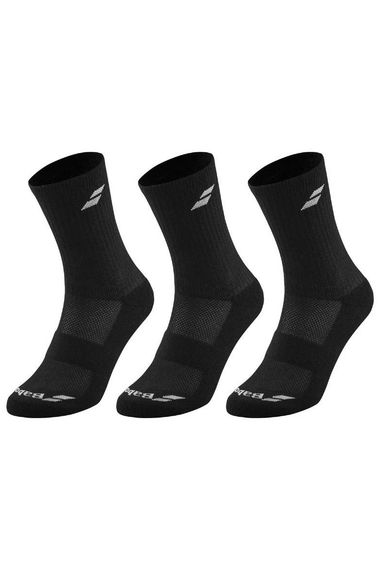 Babolat Babolat Logo Tennis Socks - 3 Pairs Pack - Mid-Leg Fit, Breathable Support - Image 2