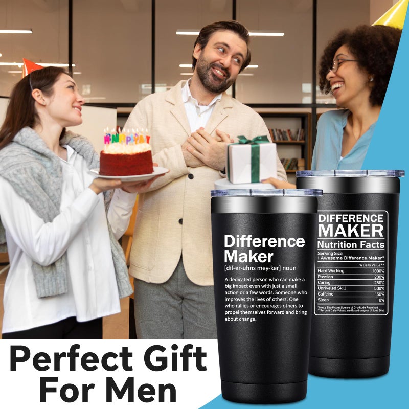 Grifarny Difference Maker Definition Tumbler Mug 20 oz - Christmas Thank You Gifts for Men, Women - Appreciation, Inspirational Gifts for Boss, Employee, Teachers, Assistant Principal, Coworkers - Image 3