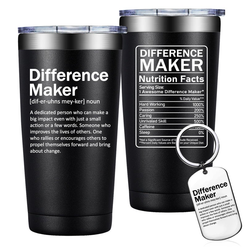 Grifarny Difference Maker Definition Tumbler Mug 20 oz - Christmas Thank You Gifts for Men, Women - Appreciation, Inspirational Gifts for Boss, Employee, Teachers, Assistant Principal, Coworkers - Image 1