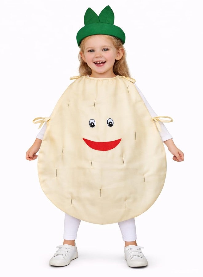 EthnicAlive Fruits and Vegetable Cutout Fancy Dress For Kids | Heathy Food Baby Costume | Fruits Theme Cosplay Costume For Girl And Boys (Potato, 5-6 Years) - Image 1