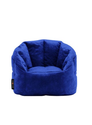 Luxury Fabric Beanbag Chair Navy Blue