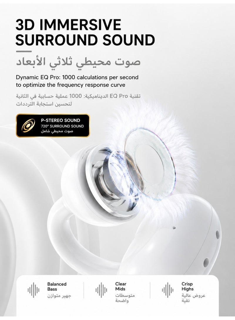 Cooyee سماعات أذن لاسلكية بتصميم مشبك، بلوتوث 6.0، مفتوحة الأذن، للرياضة والعمل والاستخدام اليومي - Image 2
