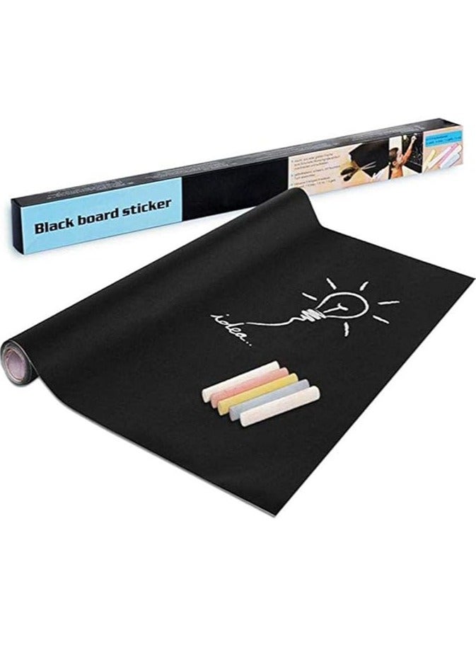 Terabyte Large Chalkboard Contact Paper Roll - 177" x 78" (65 Feet)  Chalk Board Paint Alternative Wallpaper - Adhesive Blackboard Wall Decal Vinyl - Black Chalkboard Stickers - Image 1