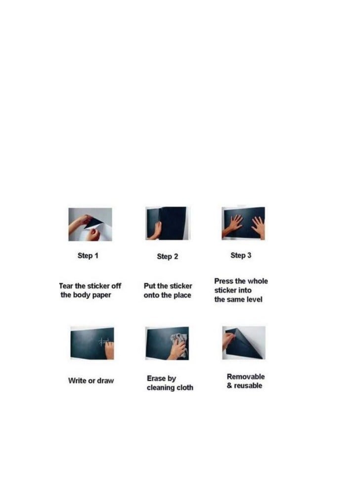 Terabyte Large Chalkboard Contact Paper Roll - 177" x 78" (65 Feet)  Chalk Board Paint Alternative Wallpaper - Adhesive Blackboard Wall Decal Vinyl - Black Chalkboard Stickers - Image 3