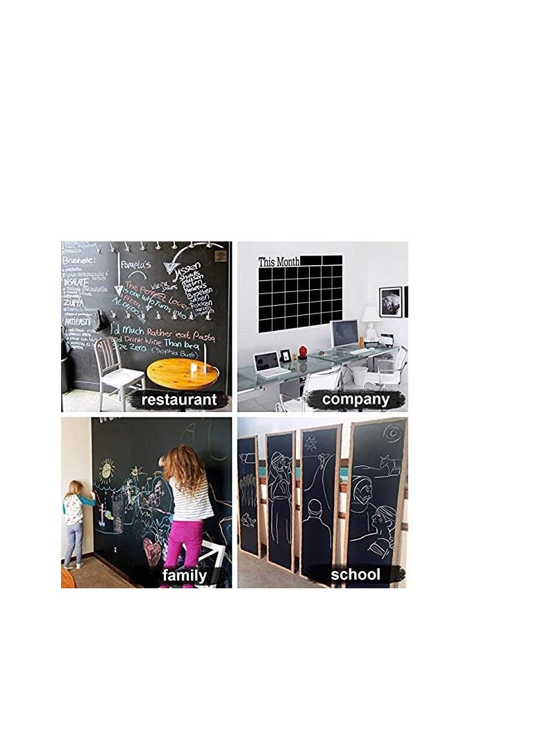 Terabyte Large Chalkboard Contact Paper Roll - 177" x 78" (65 Feet)  Chalk Board Paint Alternative Wallpaper - Adhesive Blackboard Wall Decal Vinyl - Black Chalkboard Stickers - Image 4